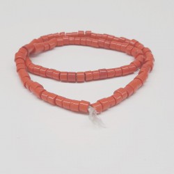 Mercan Kırmızı Silindir Parlak Boncuk-DTB-1044