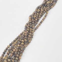 Kaplan Gözü Doğal Taş Boncuk 8 mm-DTB-1049