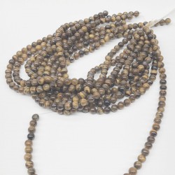 Kaplan Gözü Doğal Taş Boncuk 8 mm-DTB-1049