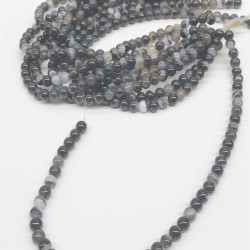 Renkli Akik Doğal Taş Boncuk 8 mm-DTB-1051