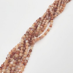 Renkli Akik Doğal Taş Boncuk 8 mm-DTB-1055