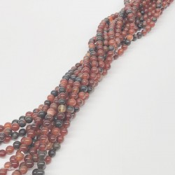 Renkli Akik Doğal Taş Boncuk 8 mm-DTB-1057