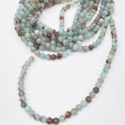 Renkli Akik Doğal Taş Boncuk 8 mm-DTB-1061