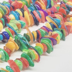 Rengarenk Çakıl Taşı Cam Boncuk-DTB-1064