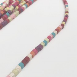 Renkli Cam Kare Boncuk-DTB-1071