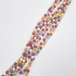 Renkli Yuvarlak Taş Boncuk-DTB-1078