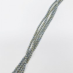 Renkli Hematit Yuvarlak Cam Boncuk 8 mm-DTB-1083