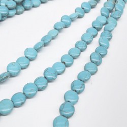 Turkuaz Yassı Taş Boncuk-DTB-1084