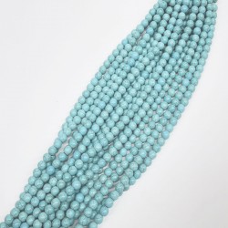 Turkuaz Yuvarlak Cam Boncuk 10 mm-DTB-1085