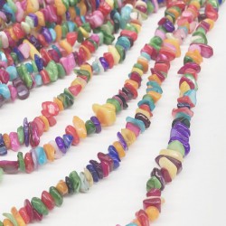 Renkli Çakıl Taşı Boncuk-DTB-1087