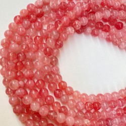 Nar Çiçeği Ceyt Doğal Taş Boncuk Boyut 8 Mm 1 Dizi-DTB-1104