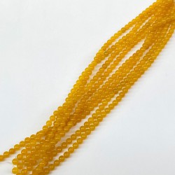 Sarı Ceyt Doğal Taş Boncuk Boyut 8 Mm 1 Dizi-DTB-1105