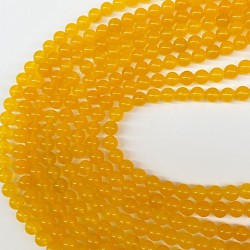 Sarı Ceyt Doğal Taş Boncuk Boyut 8 Mm 1 Dizi-DTB-1105