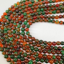 Leopar Karışık Renk Ceyt Doğal Taş Boncuk Boyut 8 Mm 1 Dizi-DTB-1113