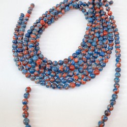 Koyu Mavi Ceyt Doğal Taş Boncuk Boyut 8 Mm 1 Dizi-DTB-1117