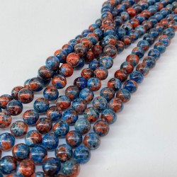 Koyu Mavi Ceyt Doğal Taş Boncuk Boyut 8 Mm 1 Dizi-DTB-1117