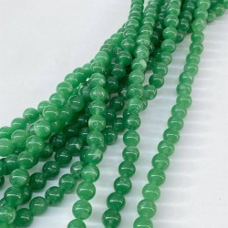 Yeşil Ceyt Dizi Küre Kesim 8 Mm 1 Dizi Doğal Taş-DTB-1121