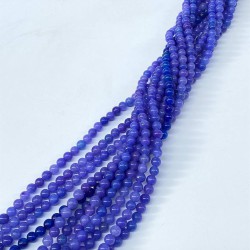 Açık Mavi Ceyt Dizi Küre Kesim 8 Mm 1 Dizi Doğal Taş-DTB-1128