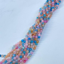 Açık Çakra Ceyt Fasetli Kesim Doğal Taş 8 mm 1 Dizi -DTB-1132