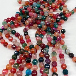 Koyu Çakra Ceyt Fasetli Kesim Doğal Taş 8 mm 1 Dizi -DTB-1133