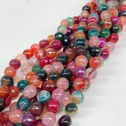 Koyu Çakra Ceyt Fasetli Kesim Doğal Taş 8 mm 1 Dizi -DTB-1133