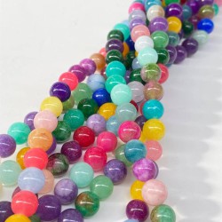 Rengarenk Ceyt Çakra Doğal Taş 8 Mm 1 Dizi-DTB-1137