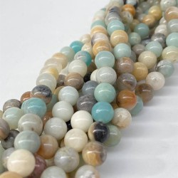 Turkuaz Amazonit Doğal Taş 8 Mm 1 Dizi-DTB-1138
