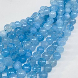 Buz Mavi Ceyt Doğal Taş 8 Mm 1 Dizi-DTB-1139