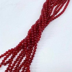 Koyu Kırmızı Ceyt Doğal Taş 8 Mm 1 Dizi-DTB-1141