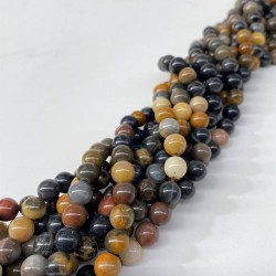 Kahverengi Ceyt Doğal Taş 8 Mm 1 Dizi-DTB-1142