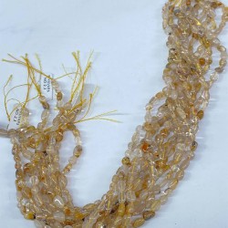 Bal Rengi Kuvars Mercimek Kesim Doğal Taş-DTB-1143