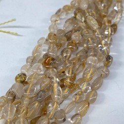 Bal Rengi Kuvars Mercimek Kesim Doğal Taş-DTB-1143