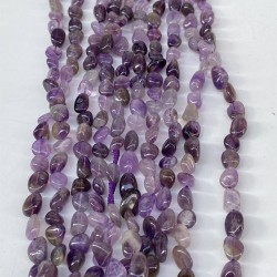 Mor Ametist Mercimek Kesim Doğal Taş 1 Dizi-DTB-1145
