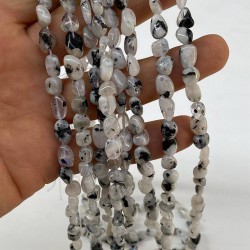 Beyaz Ametist Mercimek Kesim Doğal Taş 1 Dizi-DTB-1146
