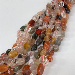 Renkli Çakra Mercimek Kesim Doğal Taş 1 Dizi-DTB-1150