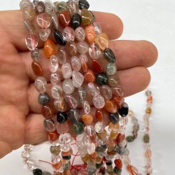 Mercimek Kesim Çakra Rengarenk Doğal Taş 1 Dizi-DTB-1152