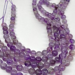 Mor Doğal Taş Ametist 6 Mm 1 Dizi-DTB-1154