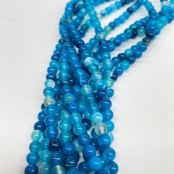 Turkuaz Doğal Taş Akik 6 Mm 1 Dizi-DTB-1158