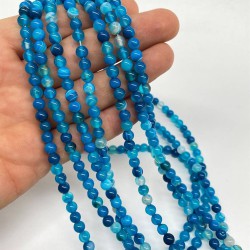 Turkuaz Doğal Taş Akik 6 Mm 1 Dizi-DTB-1158