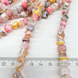 Rengarenk Çakıl Taşı Kesim Doğal Taş 1 Dizi-DTB-1163