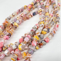 Rengarenk Çakıl Taşı Kesim Doğal Taş 1 Dizi-DTB-1163