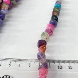 Rengarenk Renkli Çakıl Taşı Kesim Doğal Taş 1 Dizi-DTB-1169