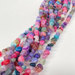 Rengarenk Renkli Çakıl Taşı Kesim Doğal Taş 1 Dizi-DTB-1169