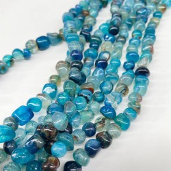 Turkuaz Renkli Çakıl Taşı Kesim Doğal Taş 1 Dizi-DTB-1170