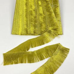 Gold Düz İp Saçak Püskül Şerit-DUZIP-1001 Gold Düz İp Saçak Püskül Şerit-DUZIP-1001