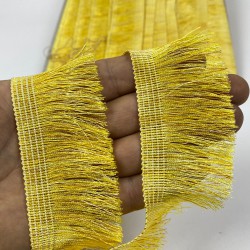 Sarı Düz İp Saçak Püskül Şerit-DUZIP-1002