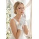 Elarisse Jewel Beyaz Satin Eldiven &ndash; Taşlı ve T&uuml;yl&uuml; Kısa L&uuml;ks Gelin ve Davet Aksesuarı-ELARISSE-1