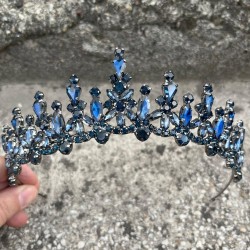 Elvira Lacivert Gelin Kına Tacı Özel Gün Aksesuar Kadın Taç Saç Aksesuarı-ELVIRA-5 Elvira Lacivert Gelin Kına Tacı Özel Gün Aksesuar Kadın Taç Saç Aksesuarı-ELVIRA-5