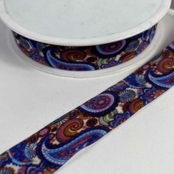 Mysteria Folk Art Etnik Desenli Kadife Dekoratif Şerit &ndash; Premium S&uuml;sleme 1 Metre-ETNIKSERIT-14