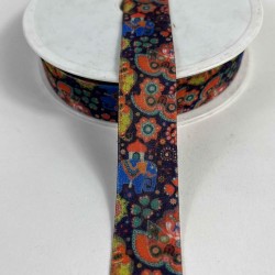 Folk Mysteria Art Etnik Desenli Kadife Dekoratif Şerit &ndash; Premium S&uuml;sleme 1 Metre-ETNIKSERIT-15